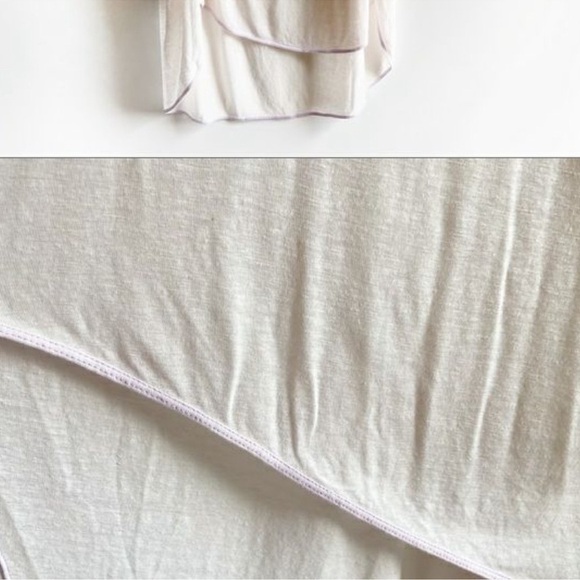 X SMALL We the Free Pluto t-shirt cream asymmetrical linen - Picture 10 of 11